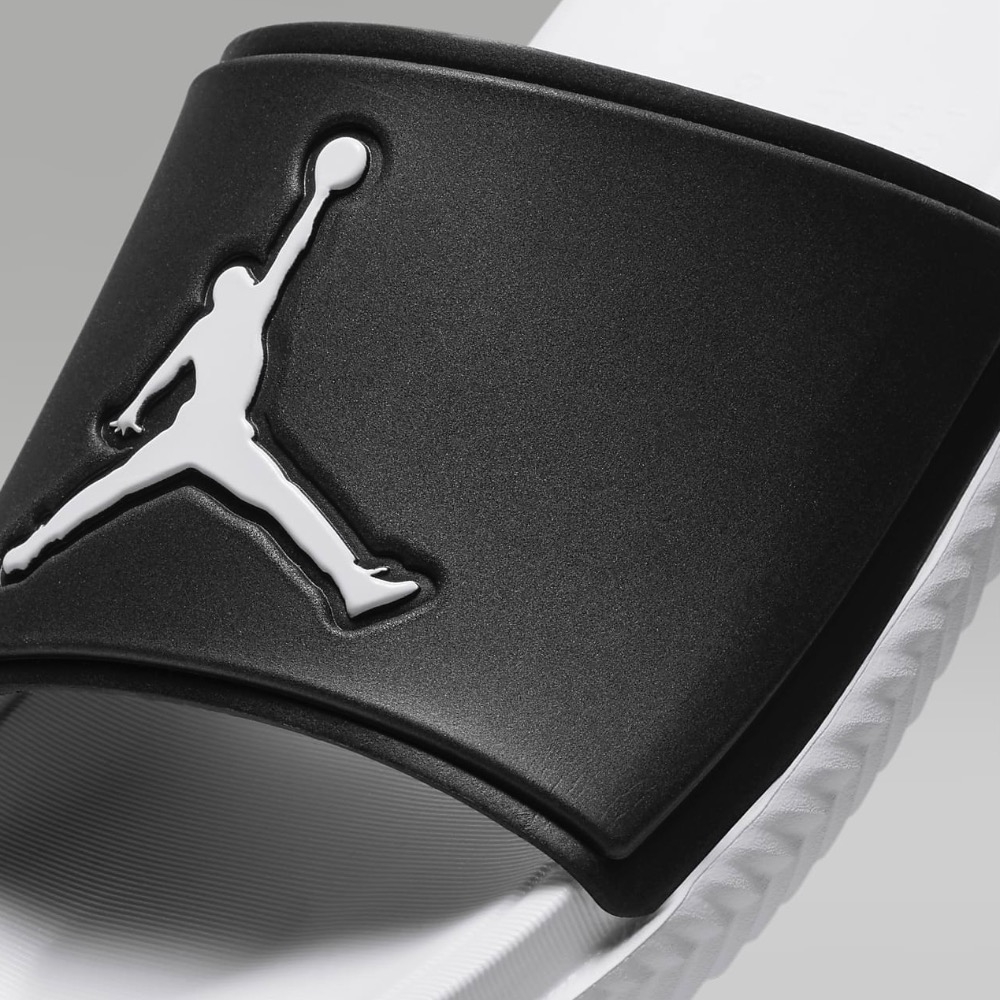 13代購 Nike Jordan Jumpman Slide 黑白 男鞋 拖鞋 喬丹 FQ1598-010-細節圖6
