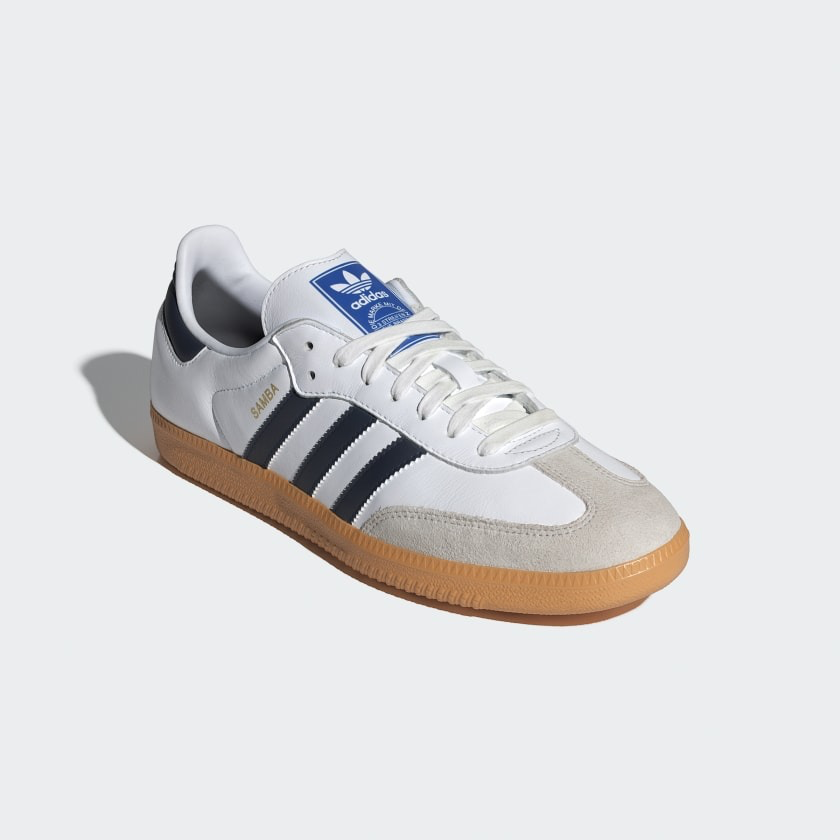 13代購 Adidas OG Samba OG 白藍 男鞋 女鞋 休閒鞋 復古球鞋 IF3814-細節圖4