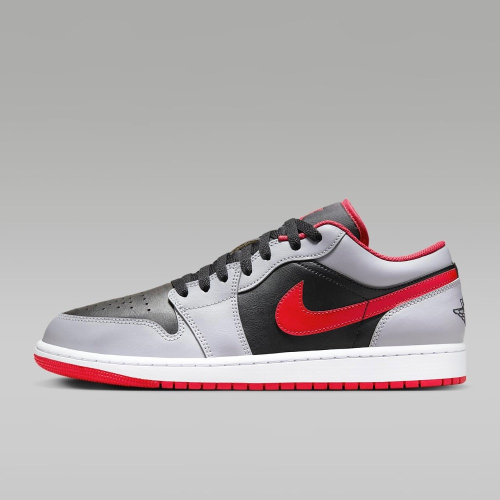 13代購 Nike Air Jordan 1 Low 黑灰紅白 男鞋 休閒鞋 復古球鞋 553558-060