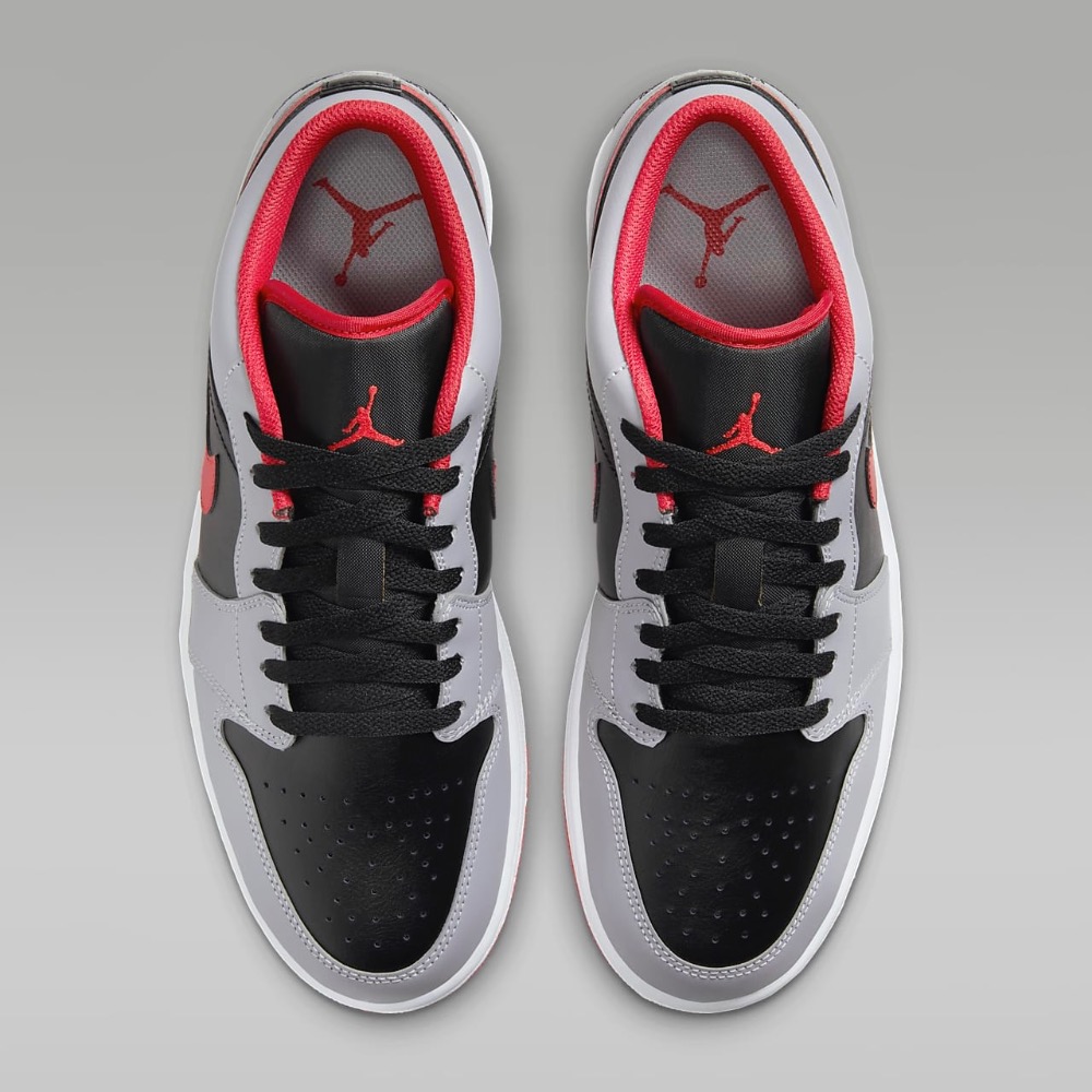 13代購 Nike Air Jordan 1 Low 黑灰紅白 男鞋 休閒鞋 復古球鞋 553558-060-細節圖5