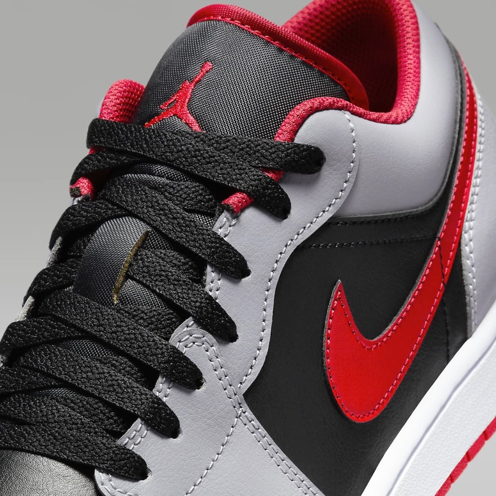 13代購 Nike Air Jordan 1 Low 黑灰紅白 男鞋 休閒鞋 復古球鞋 553558-060-細節圖7