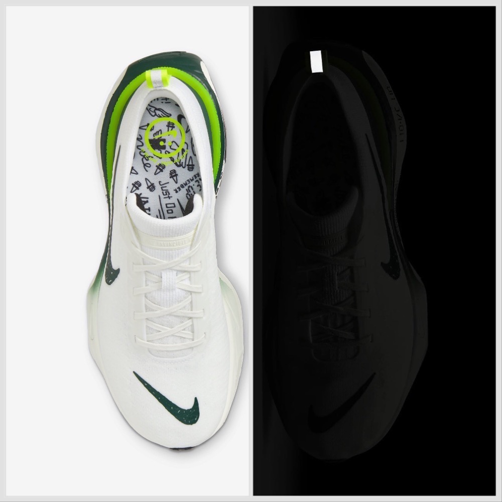 13代購 Nike ZoomX Invincible Run FK 3 白綠 男鞋 慢跑鞋 訓練鞋 FZ4018-100-細節圖5