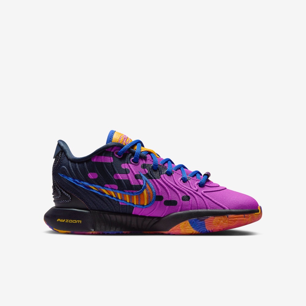 13代購 Nike LeBron XXI SE GS 紫黑 大童鞋 女鞋 籃球鞋 James FN5040-500-細節圖3