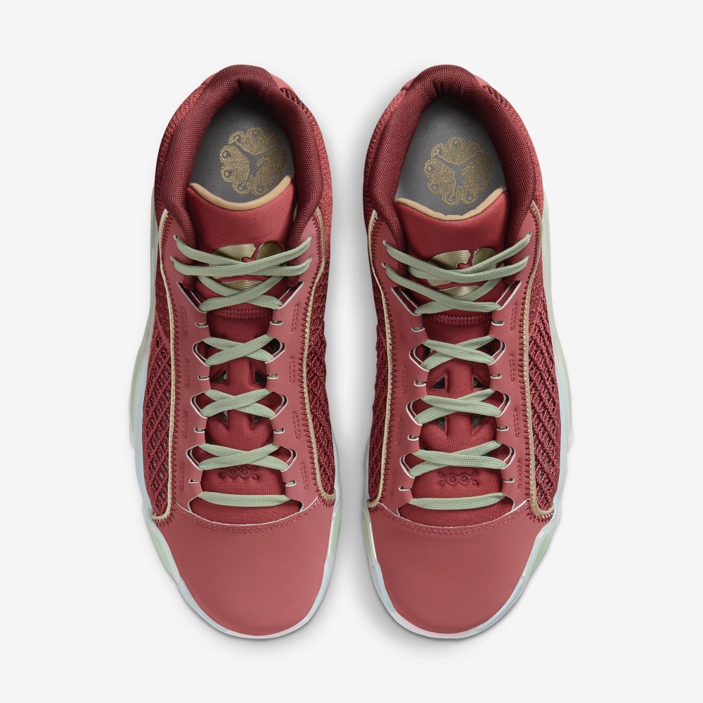 13代購 Nike Air Jordan XXXVIII CNY PF 紅白綠 男鞋 籃球鞋 FQ8896-600-細節圖5