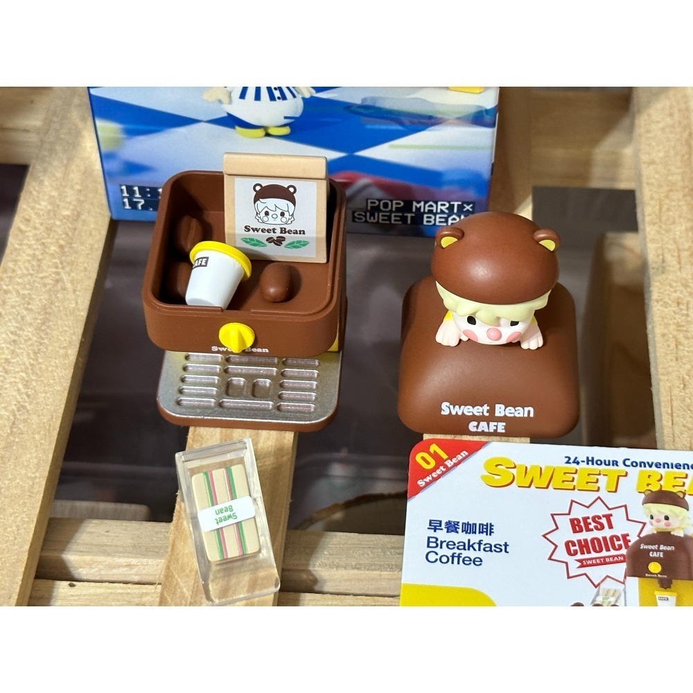 (拆擺)POPMART 小甜豆 24小時便利店 確認款 早餐咖啡 盲盒-細節圖2