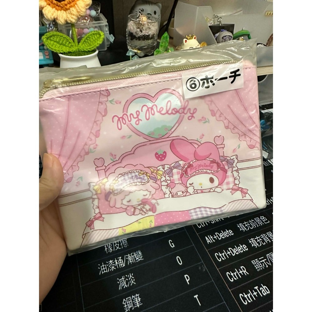 (全新出清)三麗鷗 一番賞 收納袋 大耳狗 布丁狗 酷洛米  美樂蒂 酷企鵝-細節圖7