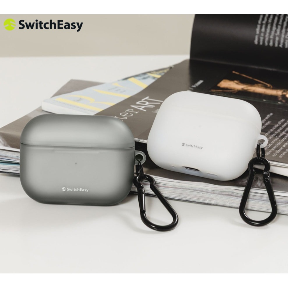 免運 美版魚骨牌 SwitchEasy Glaze 霧透防黃耳機殼 AirPods Pro 3 PRO 2 4代-細節圖2