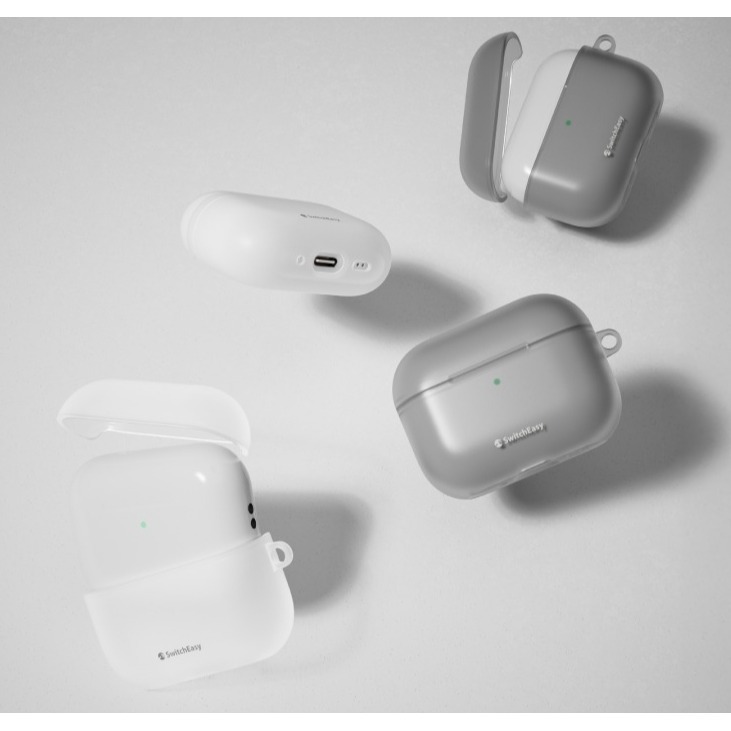 免運 美版魚骨牌 SwitchEasy Glaze 霧透防黃耳機殼 AirPods Pro 3 PRO 2 4代-細節圖5
