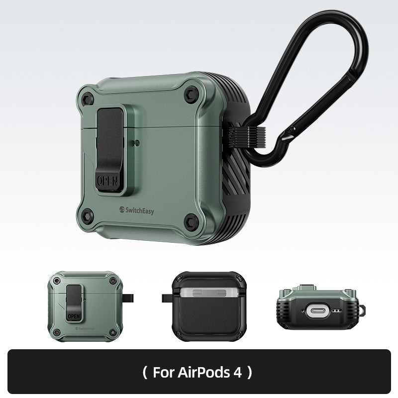 免運 美版魚骨牌 SwitchEasy Rugged 軍規耐衝擊耳機殼 AirPods Pro 2 AirPods 4-規格圖11
