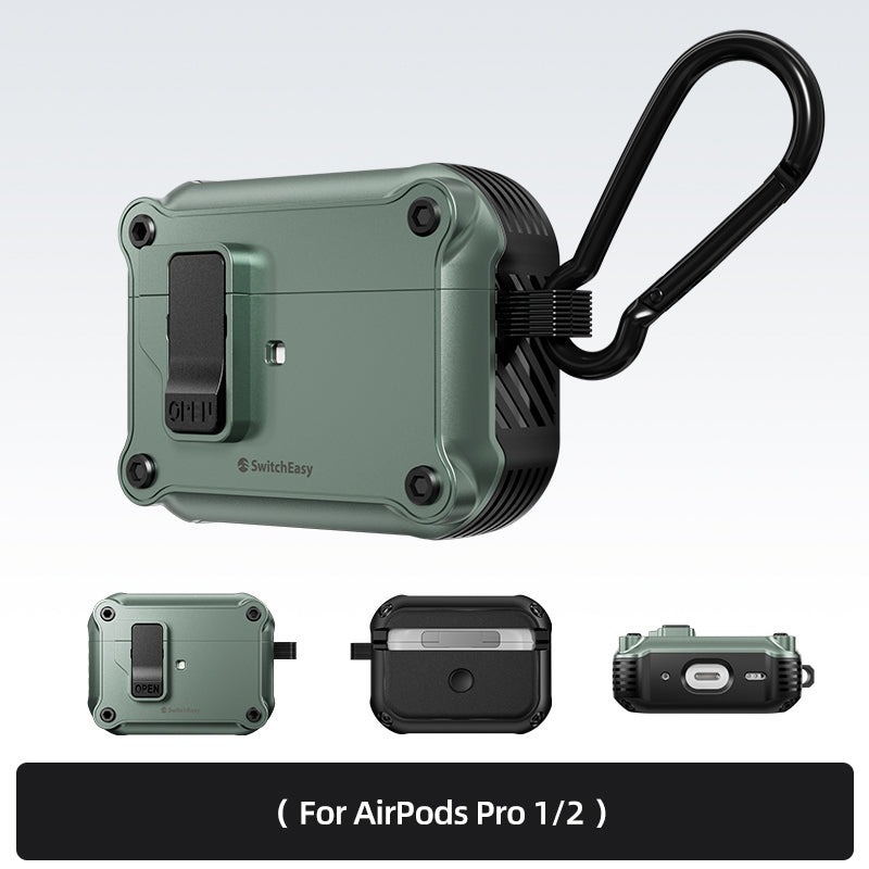 免運 美版魚骨牌 SwitchEasy Rugged 軍規耐衝擊耳機殼 AirPods Pro 2 AirPods 4-規格圖11