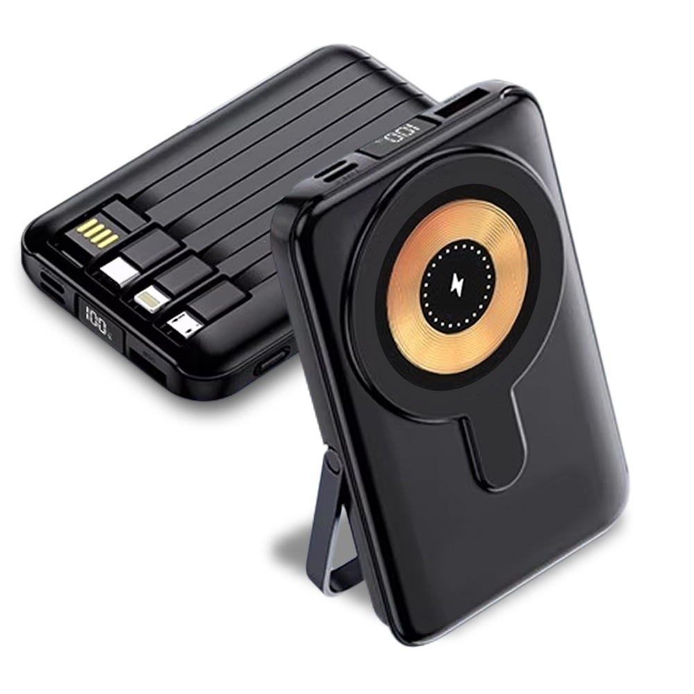 免運 NISDA 10000mAh 快充磁吸支架行動電源 自帶線 磁吸行動電源 行動電源 磁吸充電-規格圖9