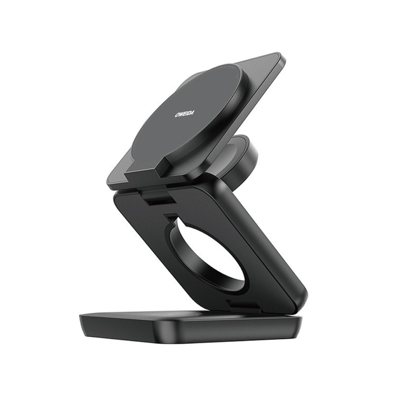 免運 Oweida 三合一折疊式 15W磁吸無線充電座 適用iPhone Airpods Apple Watch-細節圖9