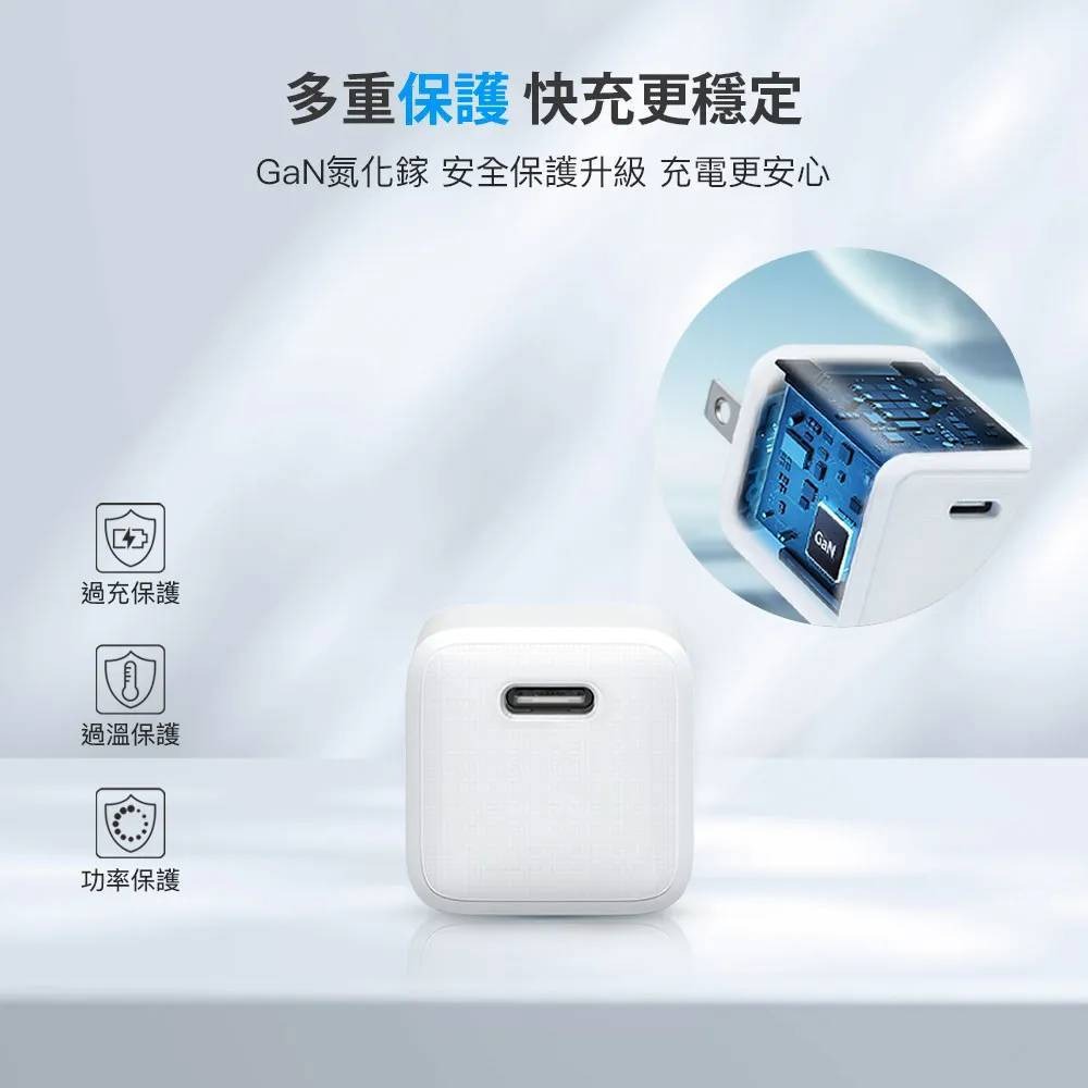 免運 NISDA 20W mini 氮化鎵 PD單孔旅充頭 TYPE-C單孔 旅充頭 豆腐頭 充電器 充電頭-細節圖4
