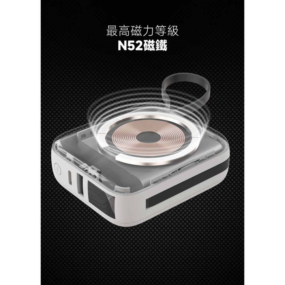 免運 POLYBATT 10000mAh 20W 磁吸多能充行動電源 37Wh 自帶線Type-C Lightning-細節圖5