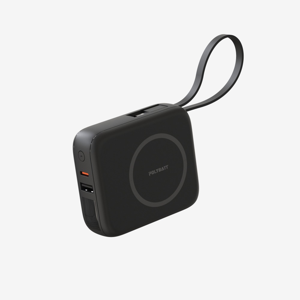 免運 POLYBATT 10000mAh 20W 磁吸多能充行動電源 37Wh 自帶線Type-C Lightning-規格圖11