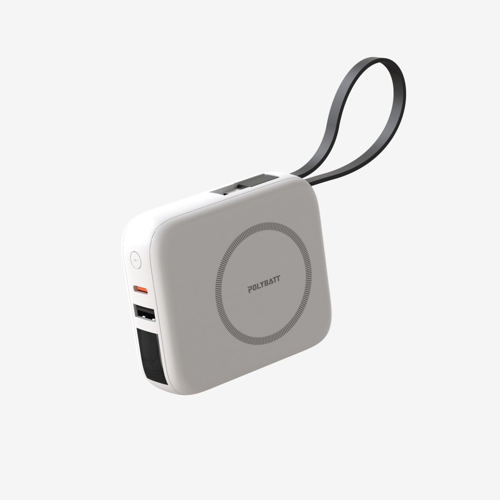 免運 POLYBATT 10000mAh 20W 磁吸多能充行動電源 37Wh 自帶線Type-C Lightning-規格圖11