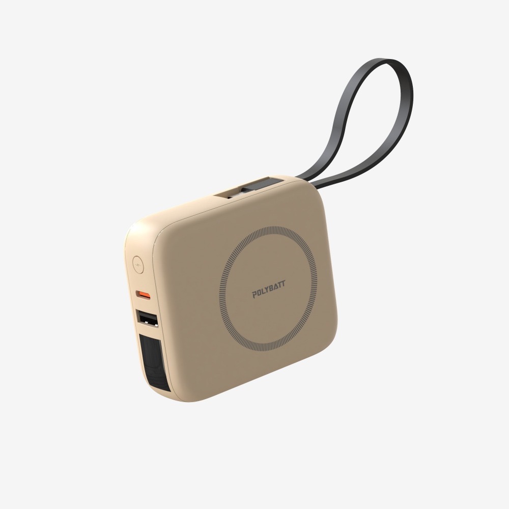 免運 POLYBATT 10000mAh 20W 磁吸多能充行動電源 37Wh 自帶線Type-C Lightning-規格圖11