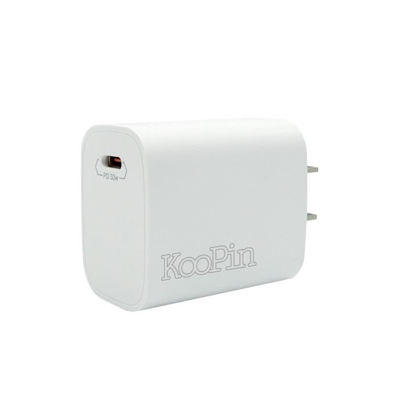 免運 KooPin 33w 單孔快速充電器 Type-C PD充電器 六重安全防護 充電頭 旅充頭 豆腐頭 快充頭-規格圖9