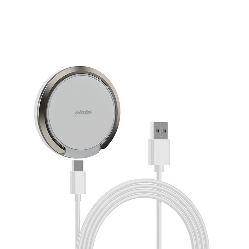 免運 NISDA 15W 磁吸QI指環支架無線充電盤 指環支架 無線充電盤 耳機可充 散熱快 穩定快充 強勁吸力-規格圖10