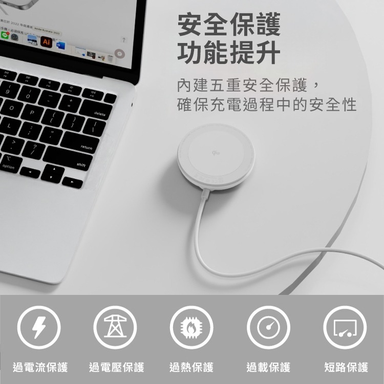 免運 Allite WM1 Qi2 15W 磁吸無線快充充電器 磁吸充電盤 充電盤-細節圖9