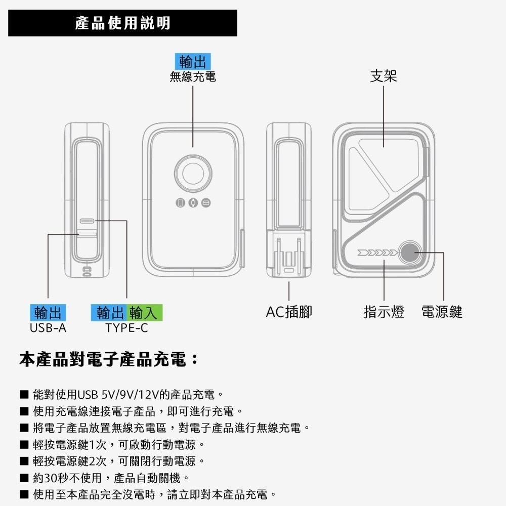 CCC/WH  KooPin X3 SSB 安全防爆固態電池無線快充10000mAh行動電源 台灣製-細節圖10
