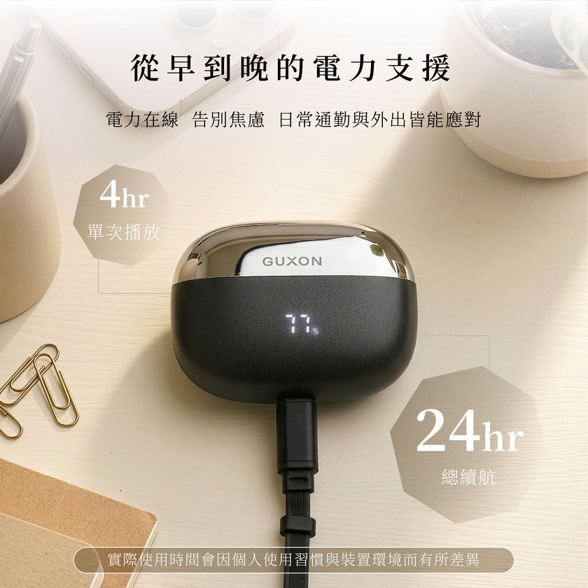 guxon lume 氣傳導開放式藍牙耳機 韓劇同款 最新夾耳式 開放式耳機 戶外運動 降躁 立體聲 續航 無線耳機-細節圖6