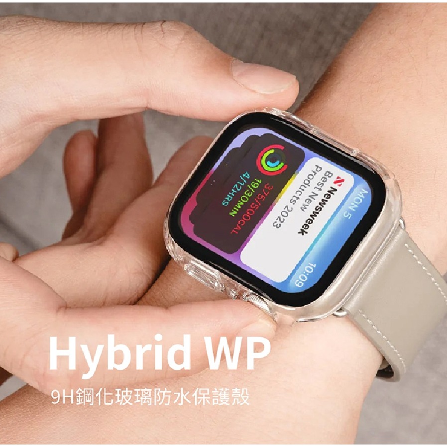 SwitchEasy Hybrid WP 9H 鋼化玻璃防水手錶保護殼 美版 AppleWatch S10S11-細節圖3