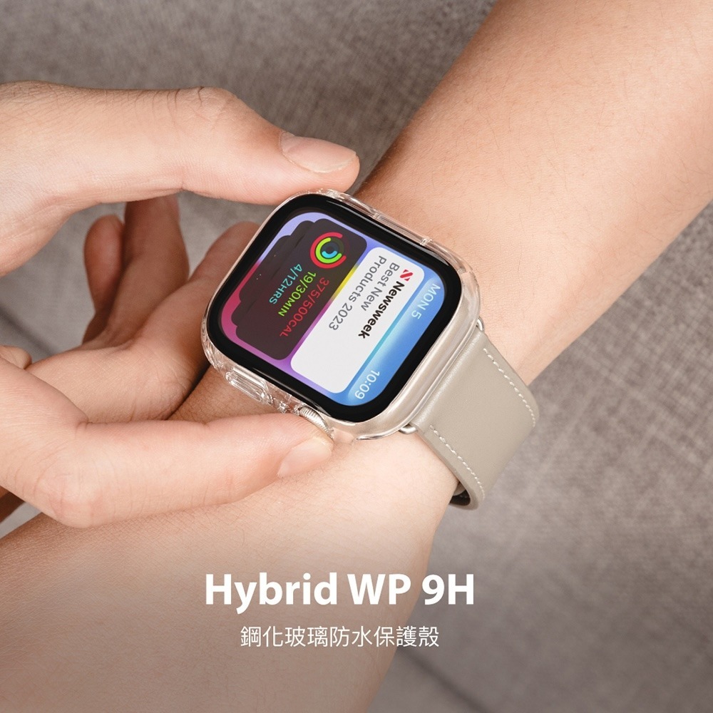 SwitchEasy Hybrid WP 9H 鋼化玻璃防水手錶保護殼 美版 AppleWatch S10S11-細節圖8