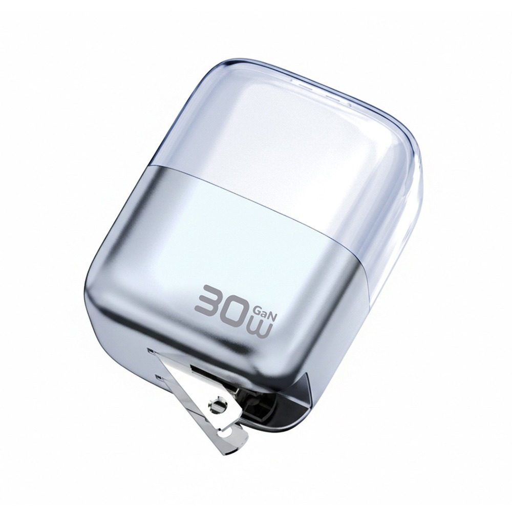 DA 30W 冰立方 氮化鎵 雙孔充電器 PD充電頭 自帶充電線 QC快充 折疊插頭 安卓 蘋果快充頭-規格圖9