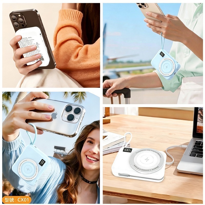 Wh/CCC/QR碼 VOORCA三合一磁吸行動電源 10000mAh 磁吸充支援Apple Watch Airpods-細節圖7