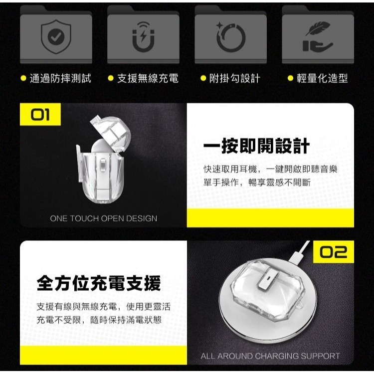 AirPods Pro 3代 Solide 磁吸開蓋 卡扣式保護套 耳機保護殼 耳機殼 支援無線充電-細節圖6