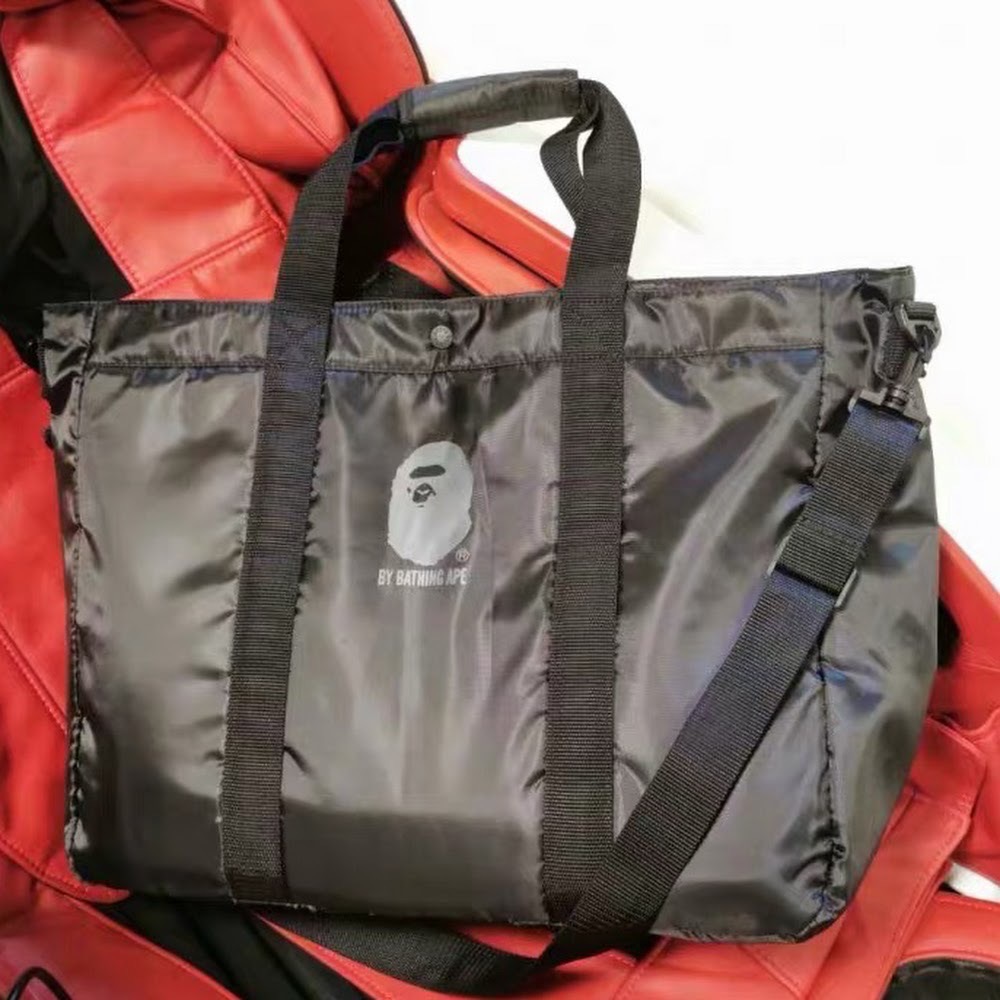 【蝦米賣賣】  ‼️台灣現貨‼️APE 猿人雜誌贈品同款包 超大容量 黑色運動包 旅行袋 媽媽包 購物袋-細節圖3