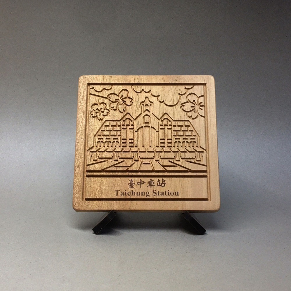 【木中WOOD人】木質立牌-臺中景點禮盒 (臺中公園湖心亭/臺中車站/臺中歌劇院)-細節圖5
