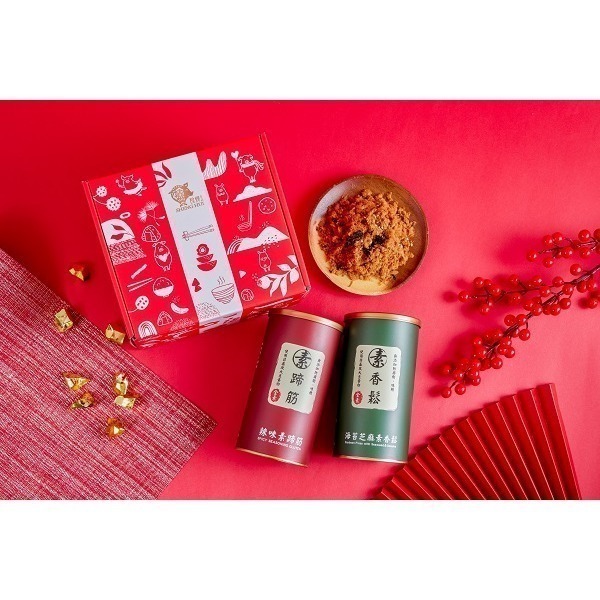 【陞煇食品】P-萬事如意-海苔芝麻素香酥搭辣味素蹄筋二入組-細節圖8