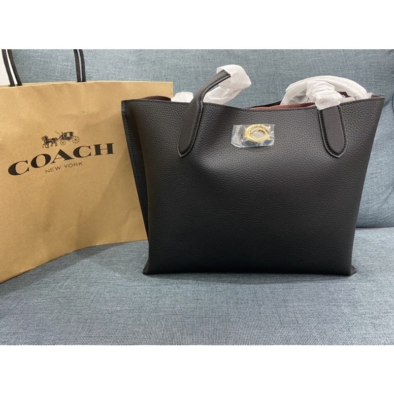 ✨美國代購✨熱銷款🔥特賣 COACH 0690 0691 新款 WiIIow素面托特包 真皮手提包-細節圖4