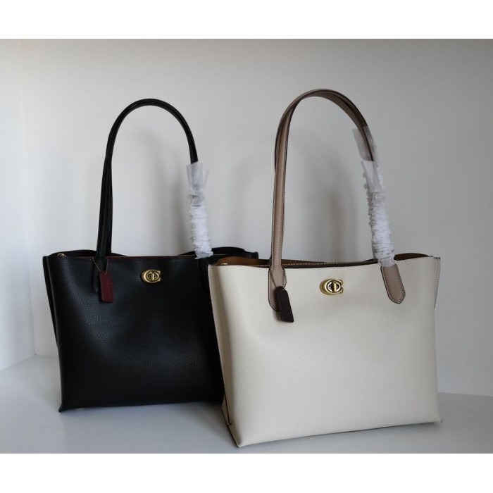 ✨美國代購✨熱銷款🔥特賣 COACH 0690 0691 新款 WiIIow素面托特包 真皮手提包-規格圖5