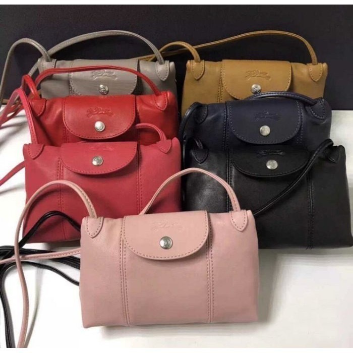 ✨美國代購✨ 熱銷售出百件🔥法國正品Longchamp 1061小羊皮輕便手提斜挎包/郵差包 肩帶可調-細節圖6