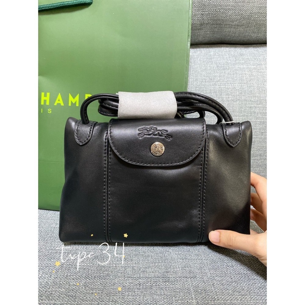 ✨美國代購✨ 熱銷售出百件🔥法國正品Longchamp 1061小羊皮輕便手提斜挎包/郵差包 肩帶可調-規格圖9
