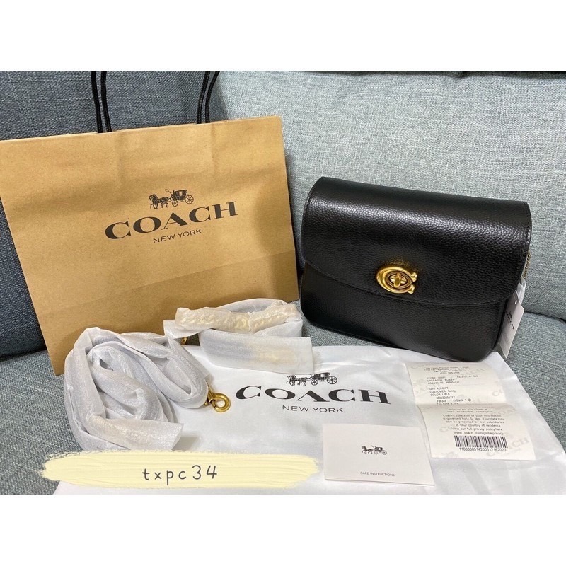 ✨美國代購✨熱銷款🔥特賣COACH 88346 CASSIE 19 剩黑色 小款 郵差包 手提斜挎包 真皮-細節圖2