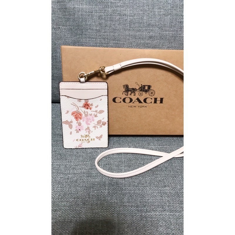 ✨美國代購✨特賣Coach超美款花卉系列 櫻花 巧克力色 三組可選 收藏款 證件套-細節圖2