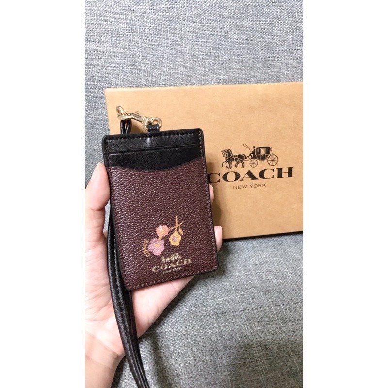 ✨美國代購✨特賣Coach超美款花卉系列 櫻花 巧克力色 三組可選 收藏款 證件套-細節圖6
