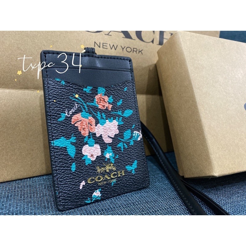 ✨美國代購✨特賣Coach超美款花卉系列 櫻花 巧克力色 三組可選 收藏款 證件套-細節圖7