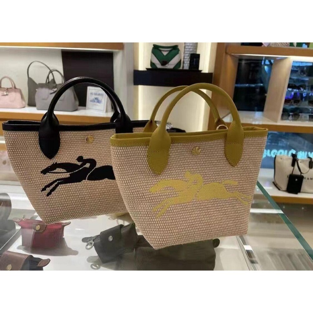 ✨美國代購✨法國正品Longchamp 迷你款拉菲草編包水餃包斜跨包 限時特賣-細節圖2