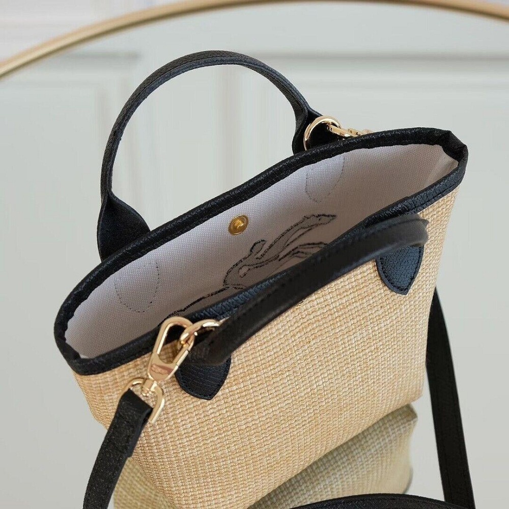 ✨美國代購✨法國正品Longchamp 迷你款拉菲草編包水餃包斜跨包 限時特賣-細節圖5