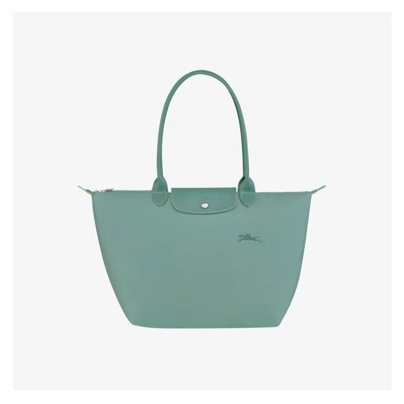 ✨美國代購✨法國正品熱銷款🔥Longchamp 刺繡飛馬 Le Pliage Green環保系列水餃包(1899大號-細節圖5