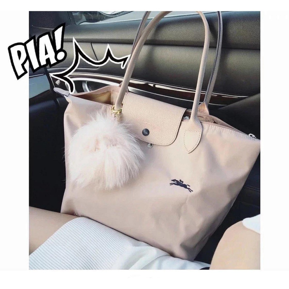 ✨美國代購✨法國正品熱銷款🔥Longchamp 刺繡飛馬 Le Pliage Green環保系列水餃包(1899大號-細節圖8