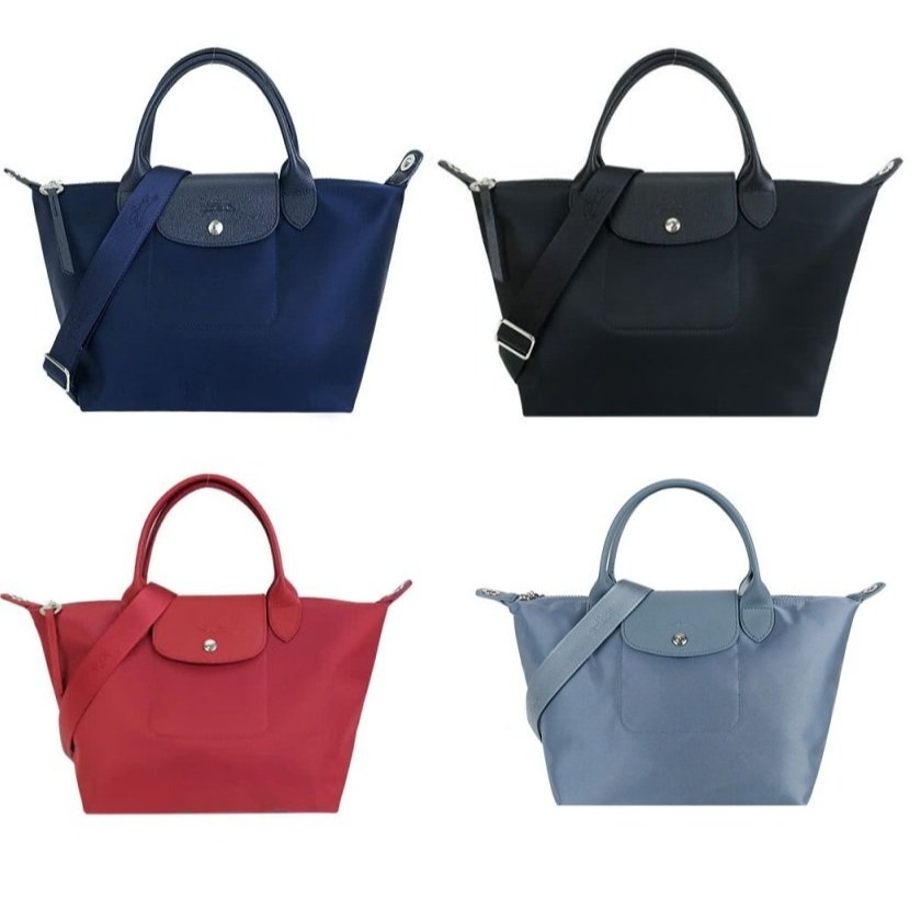 ✨美國代購✨法國正品代購 LE PLIAGE NEO系列新款厚尼龍奔馬織紋背帶手提/斜背兩用包（小號/大號）-細節圖4