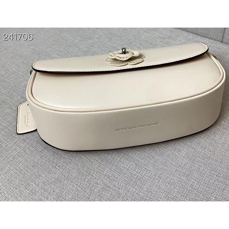 ✨美國代購✨特賣 COACH CU536 CU032 新款山茶花旋扣翻蓋女包 手提斜挎女包 單肩包 翻蓋女包-細節圖6