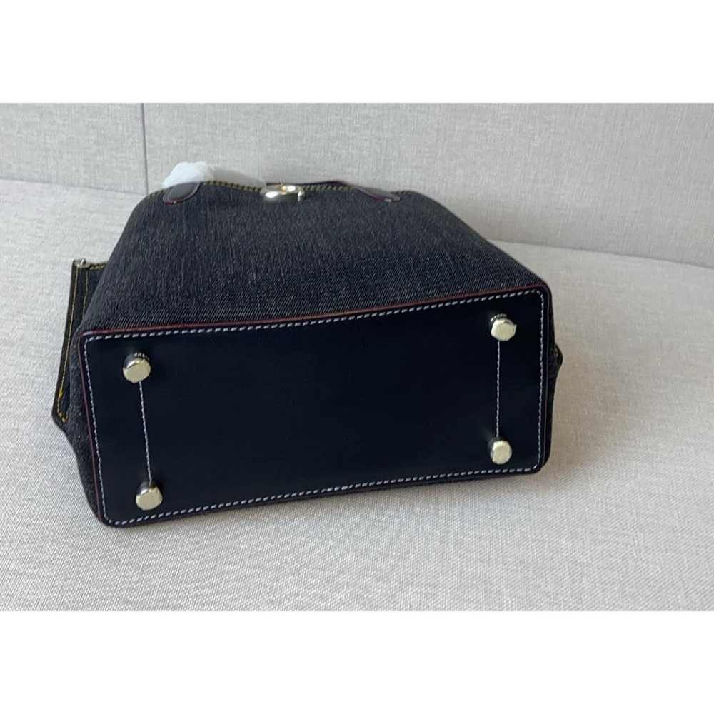✨美國代購✨特賣 COACH CR708 新款女士托特斜挎包 帆布牛仔女包 單肩包-細節圖8