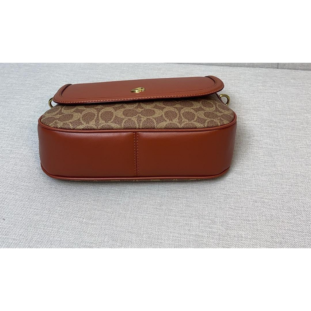 ✨美國代購✨特賣 COACH CV758 新款斜挎馬鞍包 翻蓋單肩包 休閒女包-細節圖2